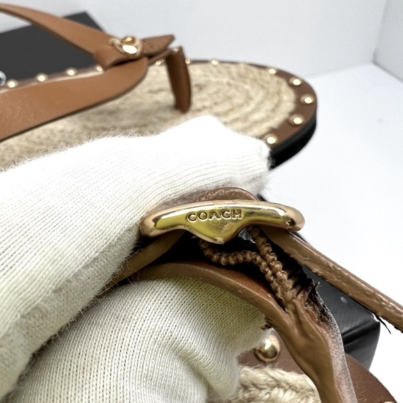 COACH SANDALS, “GRACEY LEATHER “PENNY” COLOR, WOMENS SIZE 6 B, EUR 36.5 B - Picture 10 of 16